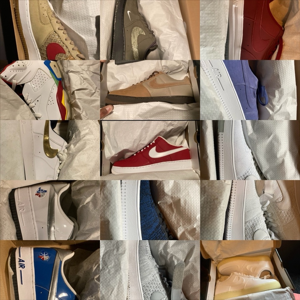 Nike Air Force 1 Sneakers in Red and White